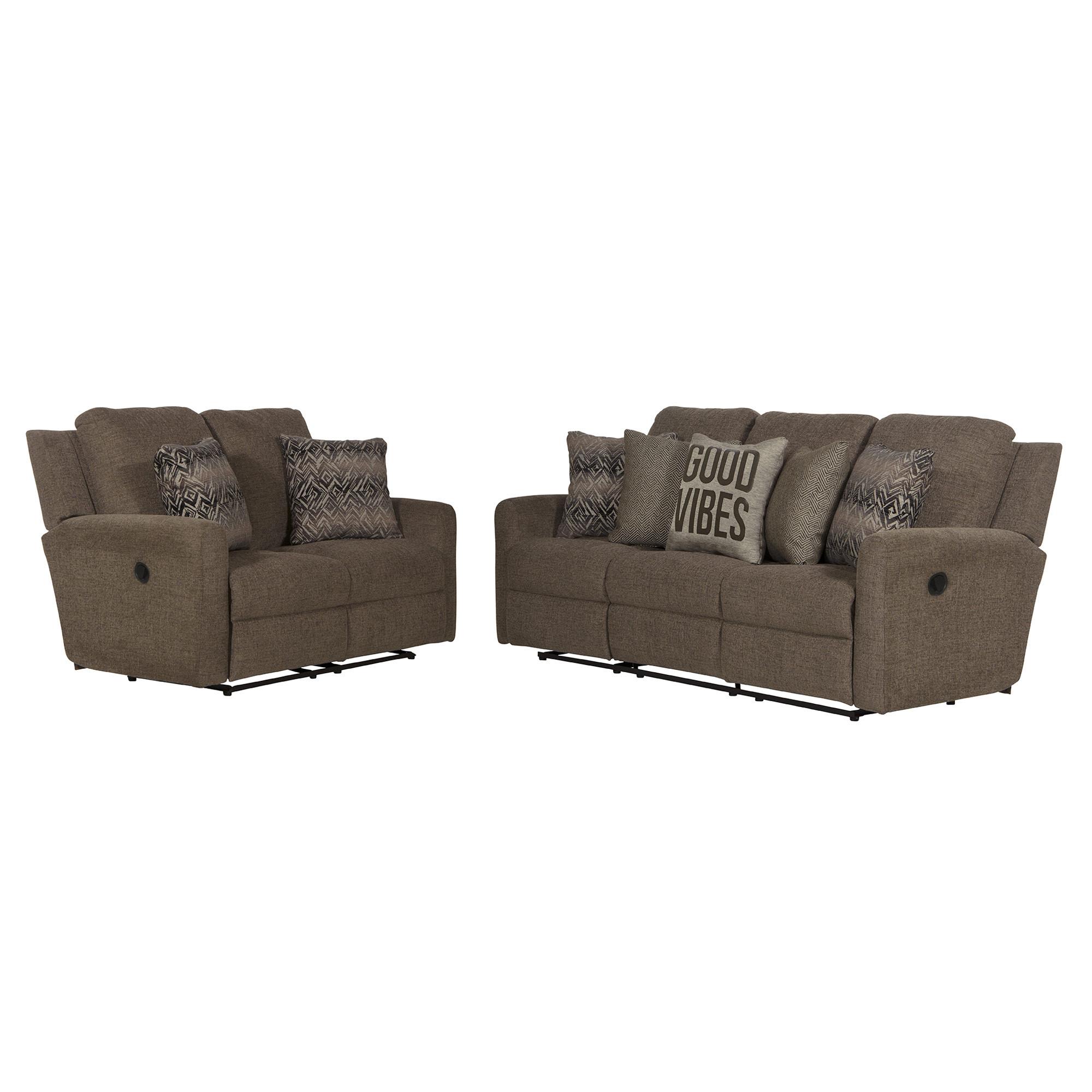 Rent to Own Jackson Calvin Otter 2 Piece Manual Reclining Sofa and